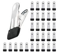 Mollette resistenti 100 pezzi clip in acciaio inossidabile for bucato, appendere vestiti, artigianato, telo mare