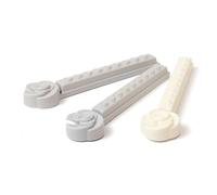 Mollette Salva Freschezza 3 Pezzi - Clip Alimentari 14x3,3 cm in Plastica, Design a Fiore, Chiusura Sacchetti per Alimenti, Colore Grigio