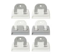 Mollette Salva Freschezza 6 Pezzi - Clip Chiusura Sacchetti Alimenti in PVC 6x5 cm - Confezione da 6 Clip per Uso Cucina, Colori Assortiti