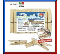 Mollette Stendi Biancheria Bucato in Legno e Metallo Mollette per Stendere Panni