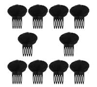 Mollette Volumizzanti Chioma Invisibili 10 Pezzi in Materiale Termico | Frangia e Raccolti, Uso in Ambiente o Davanti allo Specchio, Nero, Comfort senza Pressione