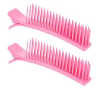 Mollettone Chioma Donna 2 Pezzi in Abs Rosa per Styling | Leggeri e Portatili, Uso Domestico e Familiare, Presa Salda dei Chioma, Confezione da Due Pezzi