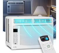 mollie Condizionatore d'aria per finestra 6000 BTU, unità finestra AC con filtro lavabile, telecomando, deumidificatore, ventilatore, raffredda fino a 250 piedi quadrati, 115 V/60 Hz