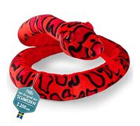 Mollis Peluche - serpente di peluche - 200 cm - serpente di peluche - peluche per bambini e neonati (rosso)