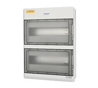 Mollom 24 vie Scatola di Distribuzione Elettrica con Bus Bars e Guida Din per Interruttore Magnetotermico MCB, Impermeabile IP66. Lucchetto Disponibile per Uso Interno ed Esterno