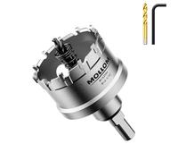 Mollom (52mm | 2-1/16'') Seghe a tazza in carburo pesante con 2 punte pilota, taglia acciaio inossidabile, acciaio dolce, ferro, rame, ottone, plastica