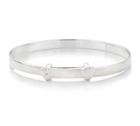 Molly Brown - Braccialetto rigido per battesimo in argento Sterling con diamanti per il primo compleanno, perfetto regalo per bambini