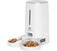 Molly&Cody Lucky Mangiatoia automatica per cani e gatti (contenitore da 4 l, distributore automatico per cibo secco, alimentazione programmata, 2 ciotole, indicatore LED, blocco tasti, doppia