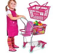 Molly Dolly - Carrello e Carrello da Gioco 2 in 1 per Bambini - Carrello da Gioco per Bambini dai 3 Anni in su