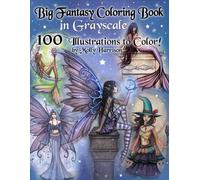 Molly Harrison Big Fantasy Coloring Book in Grayscale - 100 Illustra (Tascabile)