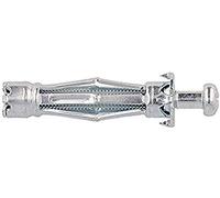 Molly M14205-XJ - Gancio a L in metallo cavo, 8 x 33 mm, confezione da 5