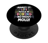 MOLLY Personalized Name Funny Cute Custom MOLLY Name PopSockets PopGrip Adesivo