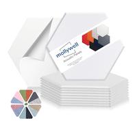 Mollywell Confezione da 8 pannelli acustici esagonali, 35,5 x 33 x 0,4 cm, pannelli fonoassorbenti resistenti alle fiamme, assorbono il rumore ed eliminano gli echi, per studio di registrazione