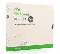 Molnlycke 603420 Exufiber AG+ - Medicazione in fibra gelatinosa (confezione da 20)