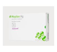 Molnlycke MEDICAZIONE IN SCHIUMA DI POLIURETANO MEPILEX AG ANTIMICROBICA CON STRATO DI CONTATTO IN SILICONE MORBIDO 15X15 CM 5 PEZZI