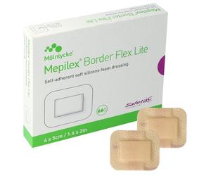 Molnlycke MEDICAZIONE IN SCHIUMA DI POLIURETANO MEPILEX BORDER FLEX LITE 4X5 CM 10 PEZZI