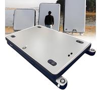 Molo da pesca gonfiabile - Piattaforma galleggiante resistente con capacità di 200 kg, design espandibile per laghi, kit completo