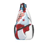 Molo di legno di Babbo Natale con borsa a tracolla con foglie, zaino a tracolla zaino a tracolla causale zaino a tracolla per donna uomo escursionismo viaggio