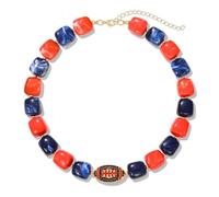 MOLOCH Collane con perline grosse per le donne della partita di calcio, collana dichiarazione gioielli portellone festa calcio mamma accessori regali