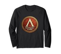 Molon Labe Scudo Spartano Lambda Antico Guerriero Greco Maglia a Manica