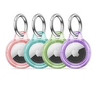 MOLOSLEEVE Confezione da 4: custodia per Airtag MOLOSLEEVE con portachiavi, portachiavi anti-graffio per etichette Apple Air, accessori Airtag per localizzatore di oggetti GPS, multicolore