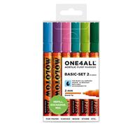 Molotow 200231 Set Base 2 da 6 Pennarelli One4All 127HS, 2 mm