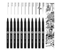 Molotow Blackliner Black Marker Brush - MO200486 Set 3 11er Set Black 200.485 Mo