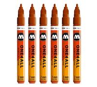 Molotow ONE4ALL 127hs # 225 marcatore, confezione da pezzi, 2 mm 2 mm Aragosta, 6 pezzi