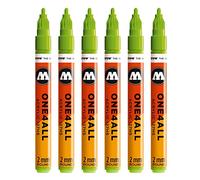 Molotow ONE4ALL 127hs # 225 marcatore, confezione da pezzi, 2 mm 2 mm grashüpfer, 6 pezzi