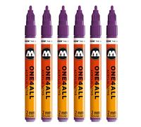 Molotow ONE4ALL 127hs # 225 marcatore, confezione da pezzi, 2 mm 2 mm Ribes, 6 pezzi
