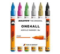 Molotow One4All 127HS Acrylic Marker Metallic Set (2.0 mm Line Width, High Cover