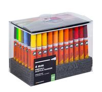 Molotow One4All 227HS - Set completo di pennarelli acrilici (4,0 mm di spessore, altamente coprenti e permanenti, ad asciugatura rapida, ricaricabili, per quasi tutte le superfici, 74 pezzi assortiti