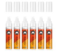 Molotow One4All 327HS - Pennarello acrilico lucido (4,0-8,0 mm di spessore, lucido, altamente coprente e permanente, ad asciugatura rapida, ricaricabile, per quasi tutte le superfici, 6 pezzi, colore
