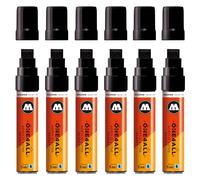 Molotow One4All 627HS - Pennarello acrilico lucido (15 mm di spessore, lucido, altamente coprente e permanente, ad asciugatura rapida, ricaricabile, per quasi tutte le superfici, 6 pezzi, colore 252,