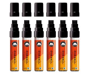 Molotow One4All 627HS - Pennarello acrilico lucido (15 mm di spessore, lucido, altamente coprente e permanente, ad asciugatura rapida, ricaricabile, per quasi tutte le superfici, 6 pezzi, colore 252,