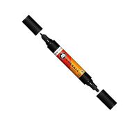 Molotow One4All, Acrylic Twin Marker, 1.5mm and 4mm Nib, Signal Black 180