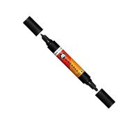 Molotow One4All, Acrylic Twin Marker, 1.5mm and 4mm Nib, Signal Black 180