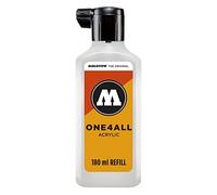 Molotow ONE4ALL Inchiostro di Ricarica per Pennarello Indelebile, Bianco (160 Signal White), 180 ml