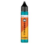 Molotow One4All Refill Acrilico 30 ml (inchiostro per ricarica di marcatori acrilici, ad alta copertura e permanente, ad asciugatura rapida, per quasi tutte le superfici) 255 acqua