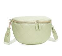 MOLSHINE Marsupio a tracolla trapuntato, da donna, alla moda, con cintura, borsa a tracolla, marsupio, Verde Soga, 26 x 17 x 12 cm / 10.24" x 6.69" x 4.72", Alla moda