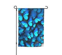 Molte bandiere da giardino a farfalla blu per esterni su entrambi i lati bandiere da cortile 30,5 x 45,7 cm piccole bandiere da giardino stagionali per decorazioni interne ed esterne