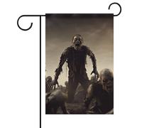 Molte bandiere da giardino primaverili estive zombie 30,5 x 45,7 cm, double face, per esterni, bandiere stagionali e striscioni per patio, cortile, terrazza, veranda, giardino, terrazza, balcone