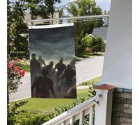 Molte bandiere zombi 0,6 x 0,9 m per esterni interni primavera estate autunno inverno bandiere da giardino con occhiello verticale su entrambi i lati bandiere per feste banner per decorazioni da