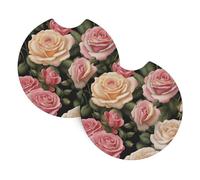 Molte belle rose 2 pezzi antiscivolo impermeabile portabicchieri auto inserto universale per auto SUV camion