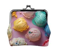 Molte borse colorate della moneta della stampa del gelato per le donne compatto bacio serratura della moneta sacchetto della chiusura lampo di viaggio shopping regalo