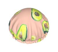 Molte cuffie da doccia con immagini di avocado donne uomini riutilizzabili impermeabili antiscivolo capelli ad asciugatura rapida grande cappello lungo capelli corti