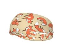 Molte fasce per il sudore con stampa di volpi, per uomini e donne, antiscivolo, resistenti e di lunga durata