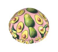 Molte immagini di avocado stampano cuffie da a riutilizzabili per donne, cuffia DoubleHair, cuffia per capelli per adulti per tutti i capelli