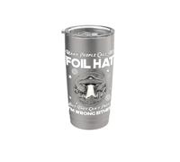 Molte persone mi chiamano FOIL HAT UFO Alien Conspiracy Theory Bicchiere termico in acciaio inox doppia parete