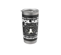 Molte persone mi chiamano FOIL HAT UFO Alien Conspiracy Theory Bicchiere termico in acciaio inox doppia parete